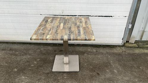 5 stuks horeca restaurant buiten terras tafels 70x70, Tuin en Terras, Tuintafels, Gebruikt, Rechthoekig, Rvs, Ophalen