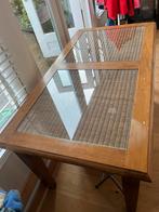 Tafel met glasplaten, 150x80 cm (Gratis af te halen), Ophalen, Gebruikt, 50 tot 100 cm, Glas