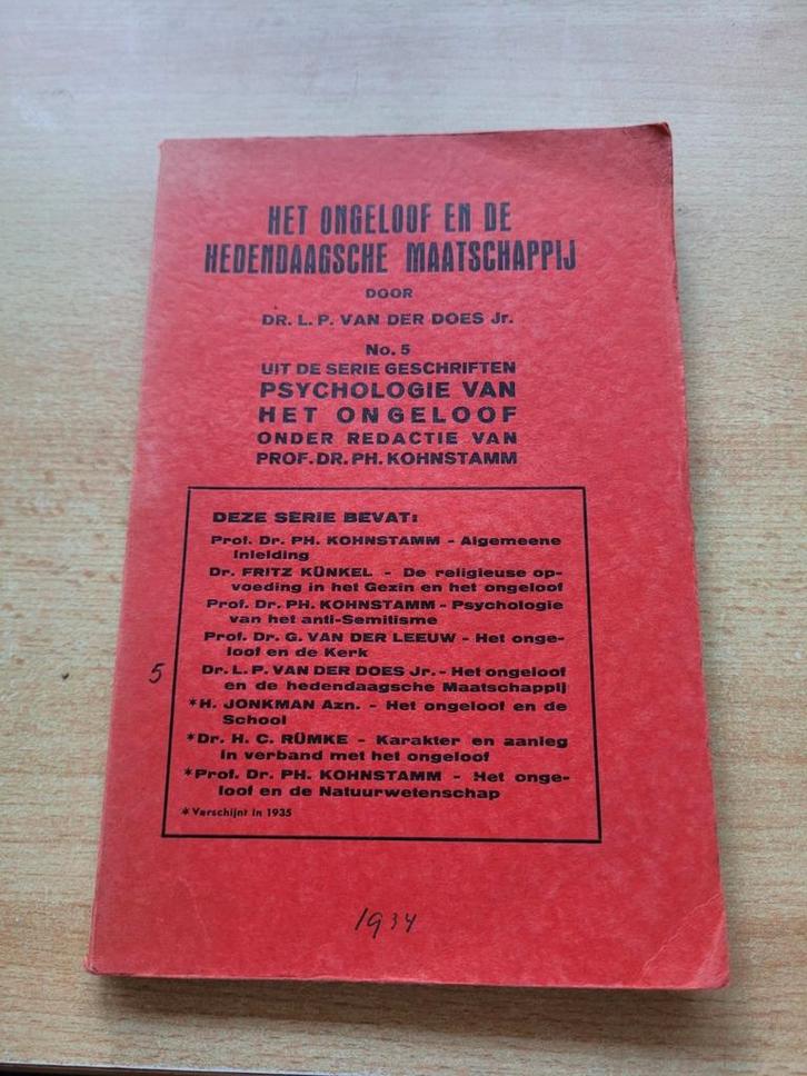 Het ongeloof en de hedendaagsche maatschappij 1934, Verzamelen, Tijdschriften, Kranten en Knipsels, Ophalen of Verzenden