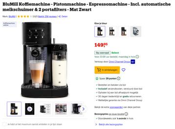 Koffiemachine - BluMill - Melkopschuimer beschikbaar voor biedingen