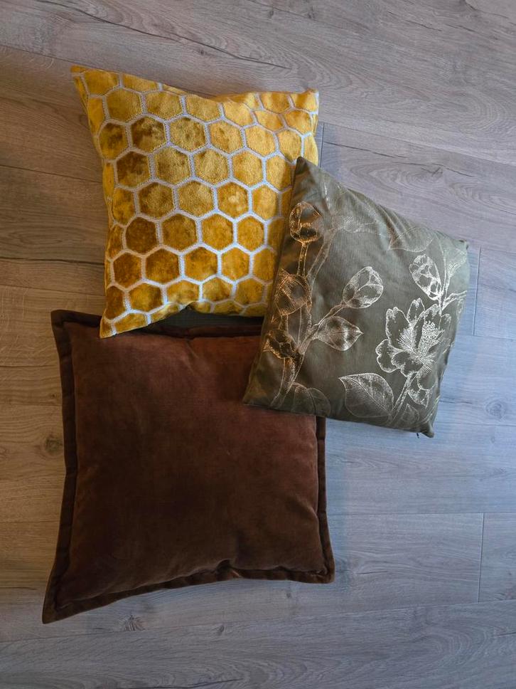 Decoratieve kussens - set van 3, Huis en Inrichting, Woonaccessoires | Kussens, Zo goed als nieuw, Overige kleuren, Overige vormen