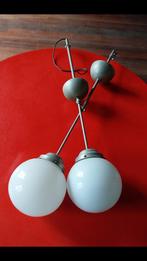 2 schoollampen, Ophalen of Verzenden, Gebruikt, Glas