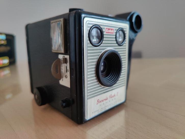 Vintage Kodak Brownie Flash II Camera, Audio, Tv en Foto, Fotocamera's Analoog, Gebruikt, Compact, Kodak, Ophalen of Verzenden