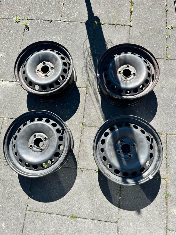 Stalen Velgen Set - 4 stuks, Auto diversen, Auto-accessoires, Gebruikt, Ophalen of Verzenden