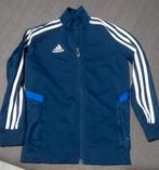 Adidas trainingsjas blauw maat 128, Ophalen of Verzenden, Zo goed als nieuw, Adidas, Jongen of Meisje