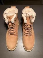 ECCO, camelkleurige halfhoge, gevoerde veterlaarsjes maat 38, Ecco, Overige kleuren, Lage of Enkellaarzen, Nieuw