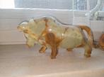 Groene Onyx Stenen Bull - Handgemaakt, Ophalen of Verzenden