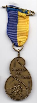 Medaille Veluwezoomtocht Brummen, Postzegels en Munten, Penningen en Medailles, Verzenden, Overige materialen, Nederland