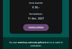 Nationale Giftcard €50 - Cadeaubon naar keuze! Overal geldig, Tickets en Kaartjes, Kortingen en Cadeaubonnen, Eén persoon, Cadeaubon