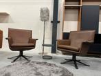 2 Design on Stock Djenne fauteuils bruin leer Design stoel, Huis en Inrichting, Fauteuils, Nieuw, Leer, Ophalen of Verzenden, 75 tot 100 cm
