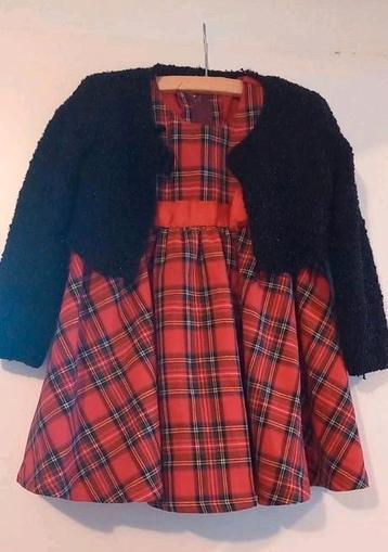 Prachtig (kerst) jurkje maat 98. Met bolero beschikbaar voor biedingen
