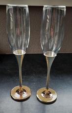 2(Zilverstad)luxe champagne glazen op zilveren voet 30,-Sam:, Nieuw, Overige typen, Ophalen