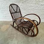 vintage schommelstoel manou rotan - donkerbruin, Ophalen, Gebruikt, Bruin, Boho