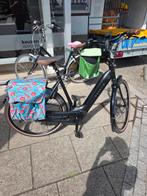 Leuke dubbele fietstas blauw bloemen, Ophalen of Verzenden, Zo goed als nieuw, Overige merken