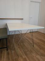 Witte eettafel 2 meter, Ophalen, Gebruikt, 200 cm of meer, 50 tot 100 cm
