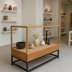vintage antieke engelse toonbank vitrine vitrinekast, Antiek en Kunst, Ophalen