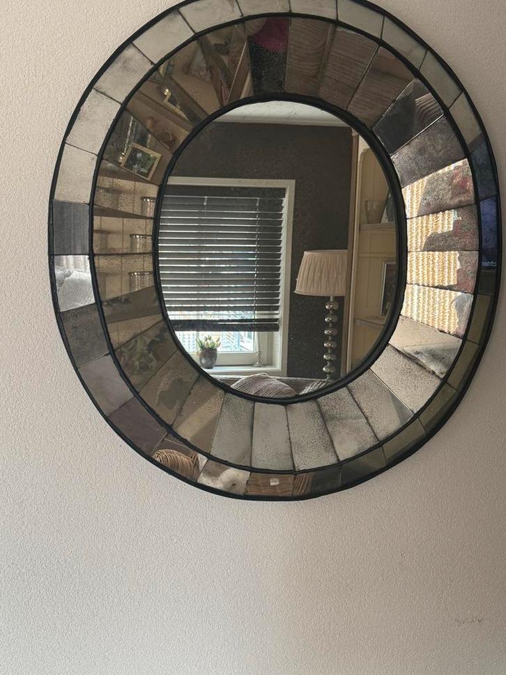 Grote Ronde Spiegel - Rofra, Huis en Inrichting, Woonaccessoires | Spiegels, Zo goed als nieuw, 75 tot 100 cm, Rond, Ophalen of Verzenden