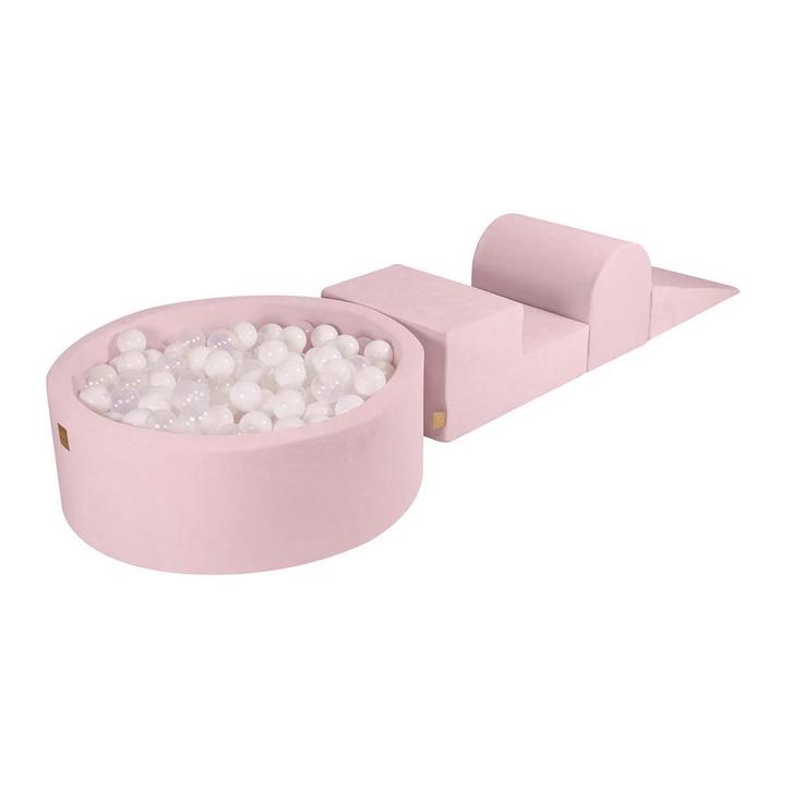 Fluwelen Poeder Roze Speelset Met Ronde Ballenbak, Kinderen en Baby's, Overige Kinderen en Baby's, Gebruikt, Ophalen of Verzenden