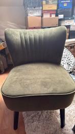 Groene fauteuil velvet, Huis en Inrichting, Fauteuils, Ophalen, Zo goed als nieuw, 75 tot 100 cm, 50 tot 75 cm