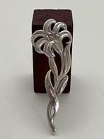 Grote antieke zilveren bloem broche, Ophalen of Verzenden, Zilver, Broche