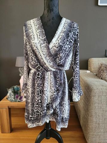 NEW COLLECTION snake print jurk lange mouw maat 38 M Nieuw  beschikbaar voor biedingen