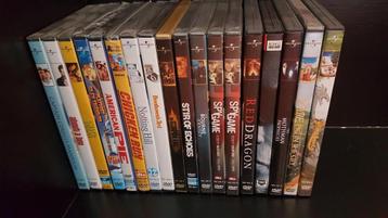 18 DVD films en 70 lege beschermhoezen  beschikbaar voor biedingen