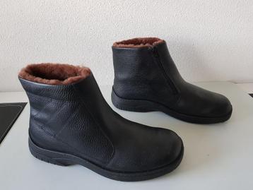< Jomos MAAT 44 wol gevoerde zwarte leren laarzen boots rits beschikbaar voor biedingen