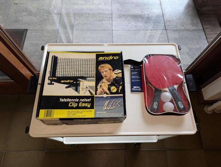 Tafeltennis netset Clip Easy van andro), Sport en Fitness, Tafeltennis, Nieuw, Net, Batje(s) of Balletje(s), Inklapbaar, Ophalen
