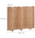kamerscherm - 170x241cm - 6-delig - hout - papier - natuur, Ophalen, Helmond / Someren, Nieuw, Babijhandel@gmail.com