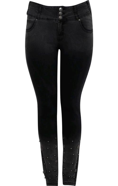 Zwarte stoere jeans Rome van Adia Maat 44 nu €44,95, Kleding | Dames, Broeken en Pantalons, Nieuw, Maat 42/44 (L), Zwart, Lang