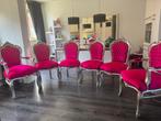 6 roze Barok eetkamer stoelen, Ophalen, Barok, Overige kleuren, Zo goed als nieuw