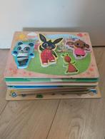 Grote stapel houten peuter puzzels o.a Bing, 2 tot 4 jaar, Gebruikt, Ophalen of Verzenden, Van hout