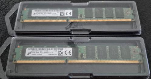 Micron 32GB 2x16GB PC3L-12800E DDR3-1600 ECC Unbuffered, Computers en Software, RAM geheugen, Zo goed als nieuw, Server, 32 GB