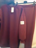 Wijnrood huispak, Kleding | Dames, Huispakken, Ophalen of Verzenden, Zo goed als nieuw, Maat 46/48 (XL) of groter, Beige
