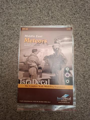 1/72 Isradecal Middle East Meteors Egypte Syrië Israël beschikbaar voor biedingen