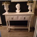 Shabby chic sidetable, Ophalen of Verzenden, 25 tot 50 cm, Rechthoekig, 100 tot 150 cm