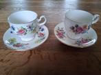 2x Royal Vale Kop & Schotel - Vintage Engels Porselein, Ophalen of Verzenden