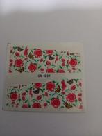 Velletje nagel water decals stickers GN-001 wit met bloemetj, Verzenden, Wit, Nieuw, Handen en Nagels