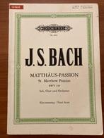 Matthäus-Passion J.S. Bach, Zang en Piano - Urtext, Peters, Muziek en Instrumenten, Bladmuziek, Gebruikt, Ophalen of Verzenden