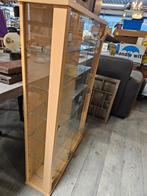 Glazen vitrinekast met houten frame, Huis en Inrichting, Glas, Onbekend, Onbekend, Onbekend