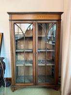 Antieke Edwardian vitrinekast – mahonie inlegwerk – ca. 1900, Huis en Inrichting, Kasten | Vitrinekasten, Ophalen, 100 tot 150 cm