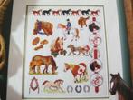 Borduurpatroon  Paarden Merklap  paard  nr 4404, Hobby en Vrije tijd, Borduren en Borduurmachines, Verzenden, Nieuw, Handborduren