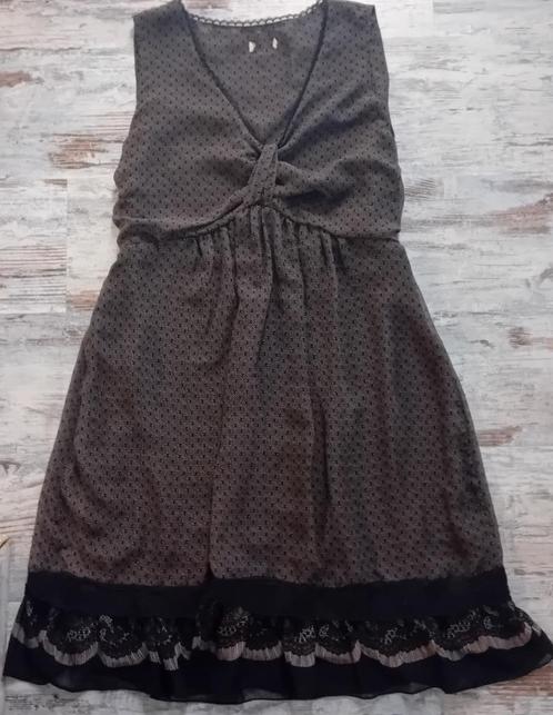 jurk,maat 44,Grain de Malice,feest,grijs,zwart,romantisch, Kleding | Dames, Jurken, Zo goed als nieuw, Maat 42/44 (L), Zwart, Boven de knie