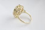 14 Karaat Vintage Gouden Ring met Parelmoer, Ophalen of Verzenden, Zo goed als nieuw, 17 tot 18, Met edelsteen