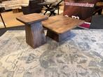 Salontafel 2-Delig Bruin Mango 50%Korting Direct/Leverbaar, Huis en Inrichting, Tafels | Salontafels, Ophalen, #Salontafels#Vierkant#Bruin#Mangohout#2-delig