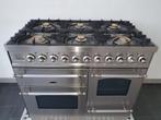 🍀Luxe Fornuis Boretti 100 cm RVS 6 pits 3 ovens !, Witgoed en Apparatuur, Fornuizen, 60 cm of meer, 5 kookzones of meer, Vrijstaand