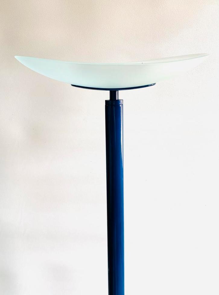 Uplighter jaren 80 vloerlamp , made in Italy, Huis en Inrichting, Lampen | Vloerlampen, Gebruikt, 150 tot 200 cm, Glas, Metaal