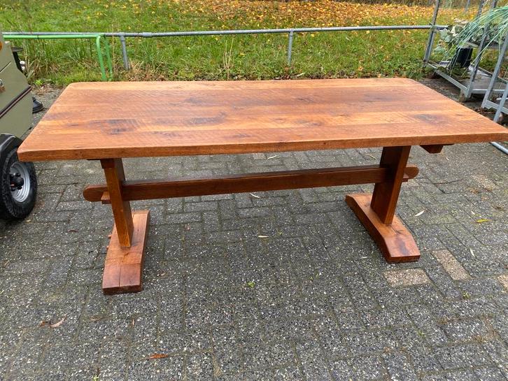 Houten kloostertafel - Robuust en Stijlvol 180CM lang, Huis en Inrichting, Tafels | Eettafels, Gebruikt, 50 tot 100 cm, 100 tot 150 cm