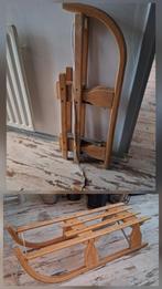 Inklapbare Houten Slee met Trekkoord, Ophalen, Gebruikt, Hout