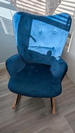 Blauwe schommelstoel, Ophalen, Zo goed als nieuw, Blauw, Eén